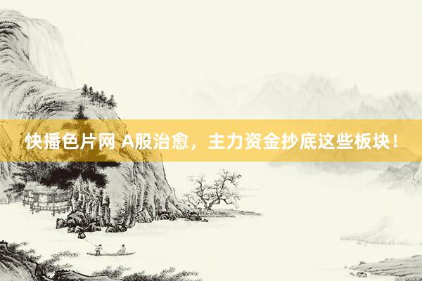 快播色片网 A股治愈，主力资金抄底这些板块！