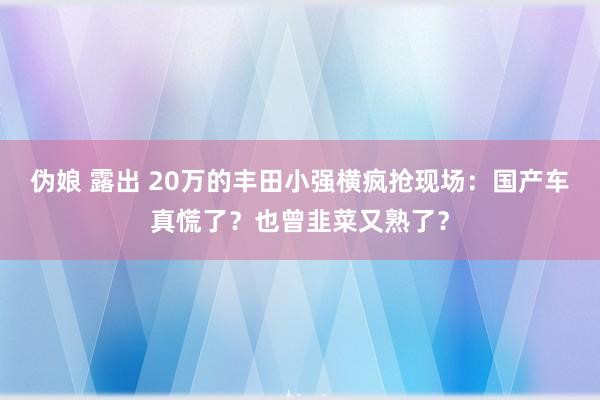 伪娘 露出 20万的丰田小强横疯抢现场：国产车真慌了？也曾韭菜又熟了？